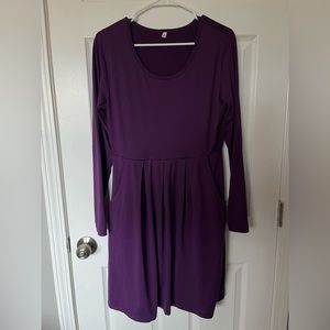 Purple Dress with Pockets